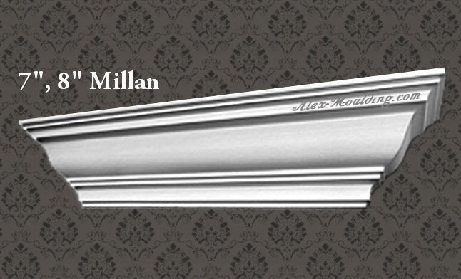 Milan 5, 6.5, 8" crown molding